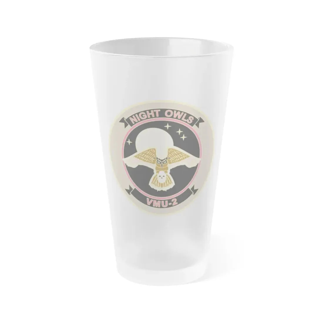 VMU 2 Night Owls (USMC) Frosted Pint Glass 16oz Default Title - Go Mug Yourself