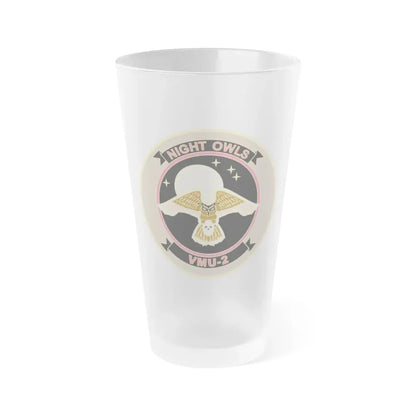 VMU 2 Night Owls (USMC) Frosted Pint Glass 16oz Default Title - Go Mug Yourself