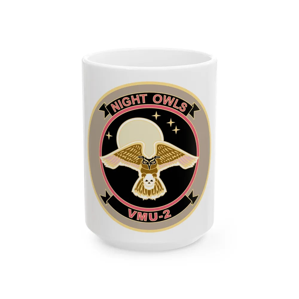 VMU 2 Night Owls (USMC) White Coffee Mug-15oz-Go Mug Yourself