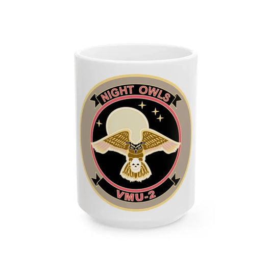 VMU 2 Night Owls (USMC) White Coffee Mug 15oz - Go Mug Yourself