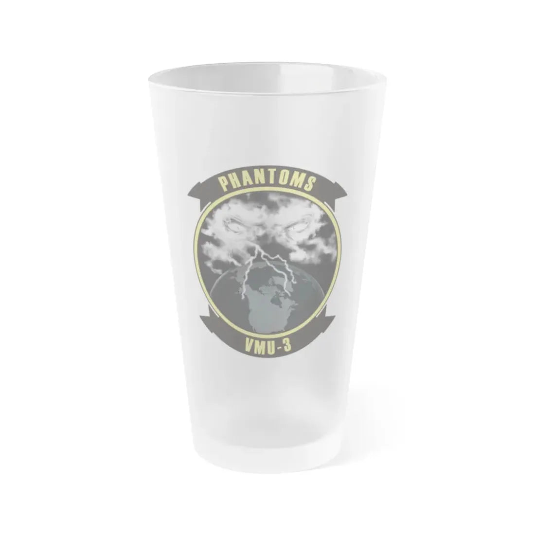 VMU 3 Phantoms (USMC) Frosted Pint Glass 16oz Default Title - Go Mug Yourself