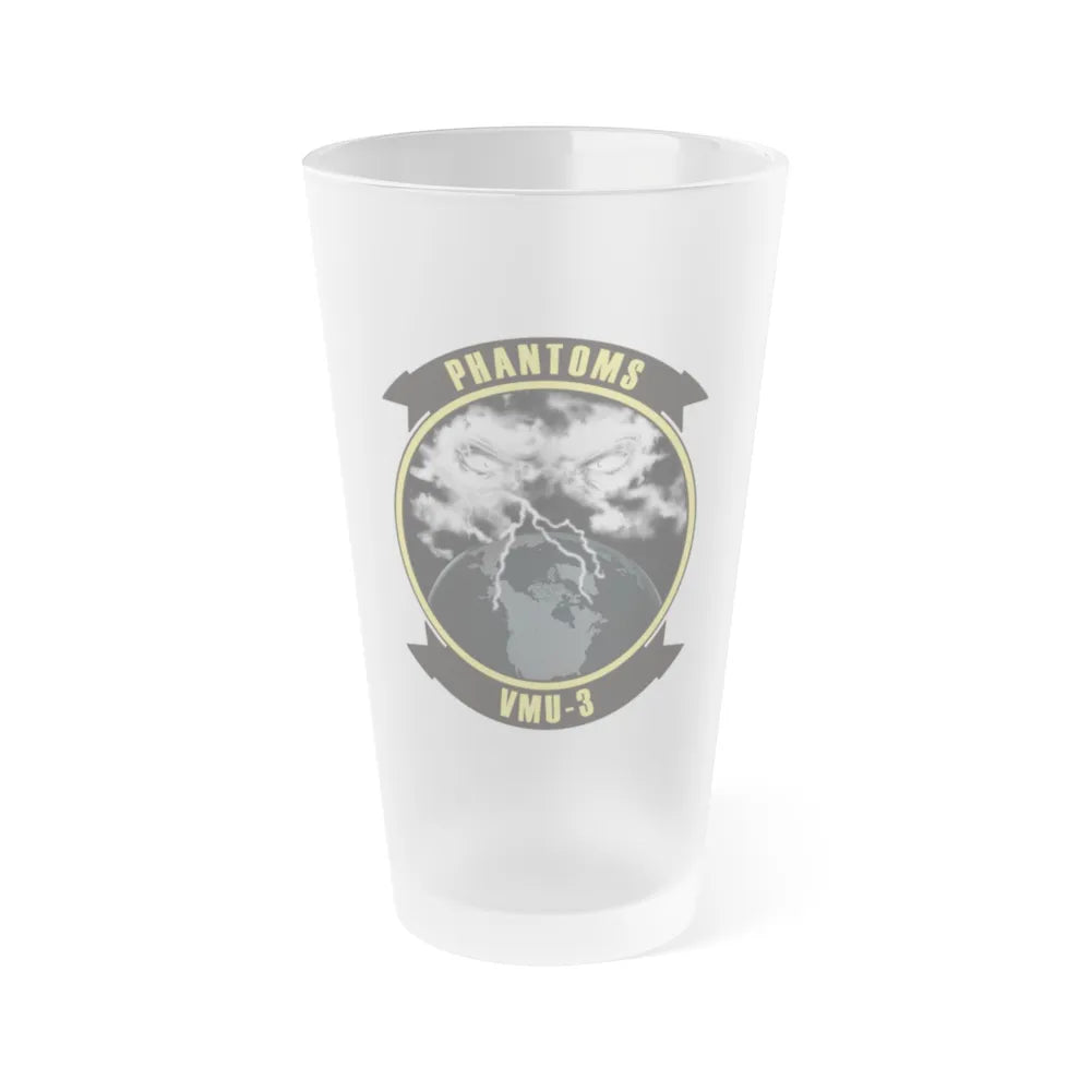 VMU 3 Phantoms (USMC) Frosted Pint Glass 16oz-Go Mug Yourself