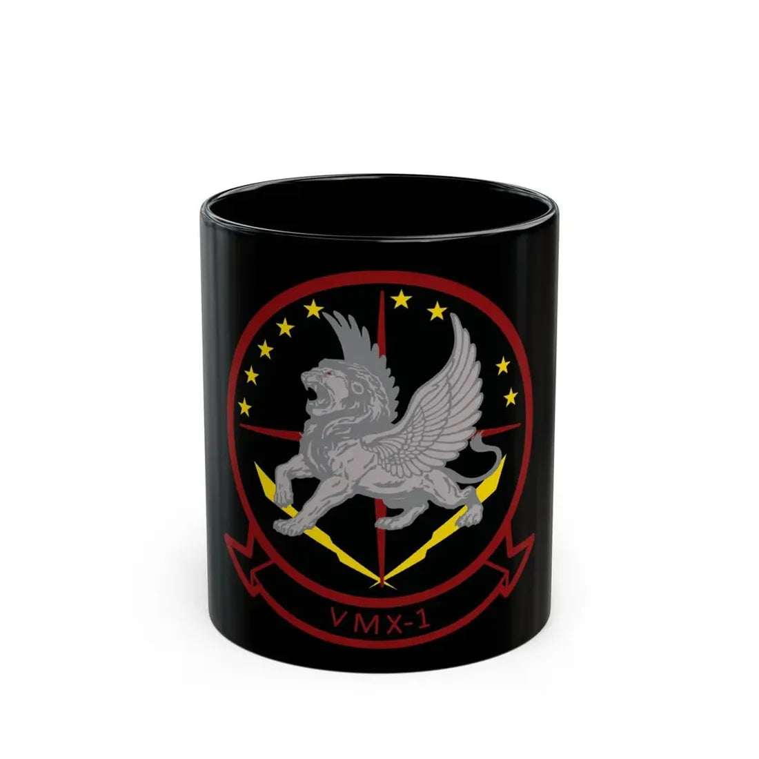 VMX 1 Flying Lions (USMC) Black Coffee Mug 11oz - Go Mug Yourself
