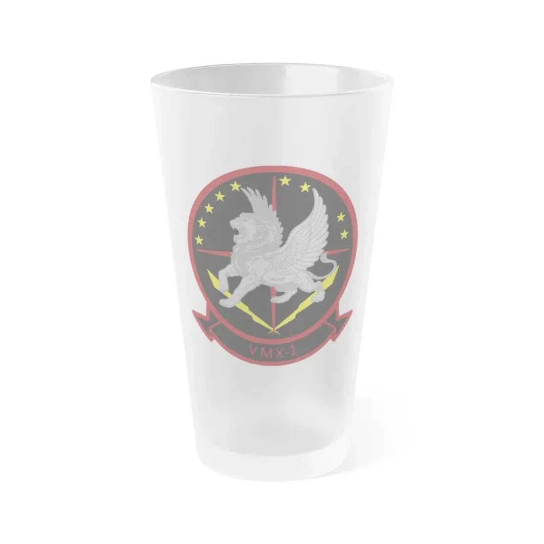 VMX 1 Flying Lions (USMC) Frosted Pint Glass 16oz Default Title - Go Mug Yourself
