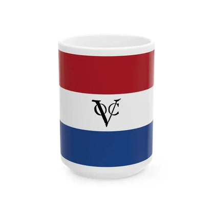 Voc Vlag Over Normale Vlag Kleuren (Netherlands) White Coffee Mug 15oz - Go Mug Yourself