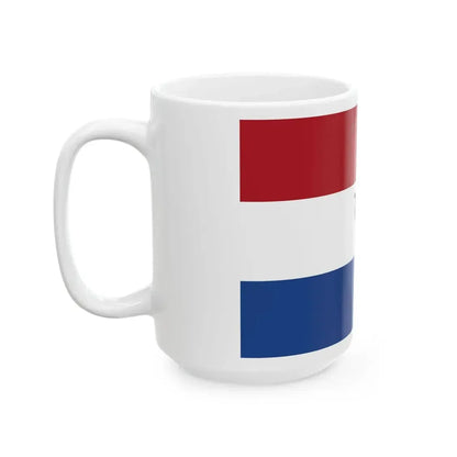Voc Vlag Over Normale Vlag Kleuren (Netherlands) White Coffee Mug - Go Mug Yourself
