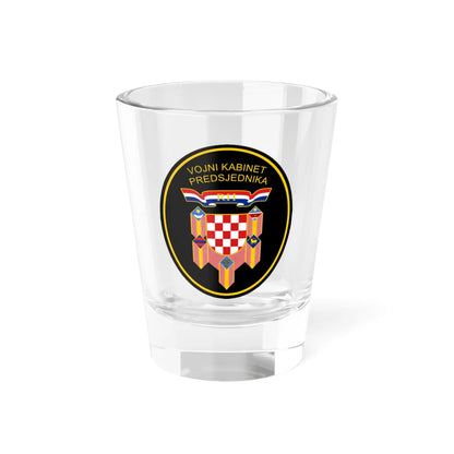 Vojni kabinet Predsjednika Republike Hrvatske (Croatia) (Coat of Arms) Shot Glass 1.5oz 1.5oz - Go Mug Yourself