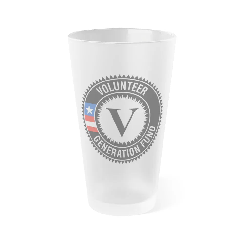 Volunteer Generation Fund VGF - Frosted Pint Glass 16oz-16oz-Frosted-Go Mug Yourself