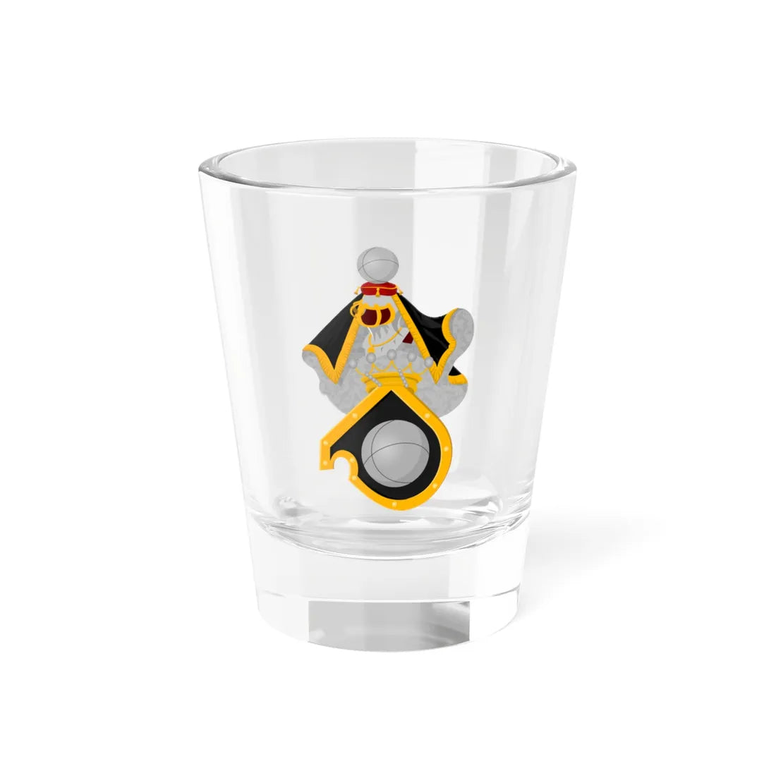 Von Schmid wapen 1895 (Switzerland) (Coat of Arms) Shot Glass 1.5oz 1.5oz - Go Mug Yourself