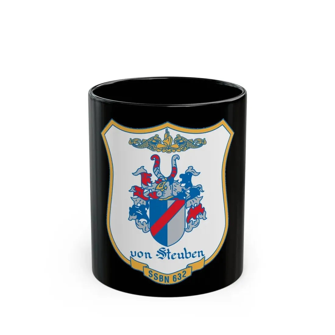 Von Steuben SSBN 632 (U.S. Navy) Black Coffee Mug 11oz - Go Mug Yourself