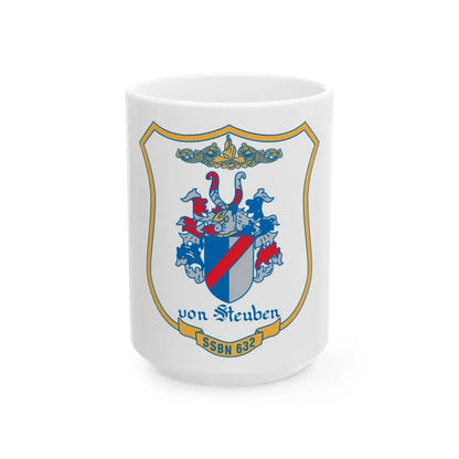 Von Steuben SSBN 632 (U.S. Navy) White Coffee Mug 15oz - Go Mug Yourself