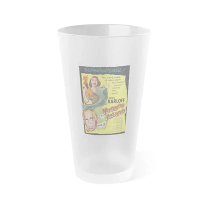 VOODOO ISLAND 1957 Movie Poster - Frosted Pint Glass 16oz 16oz Frosted - Go Mug Yourself