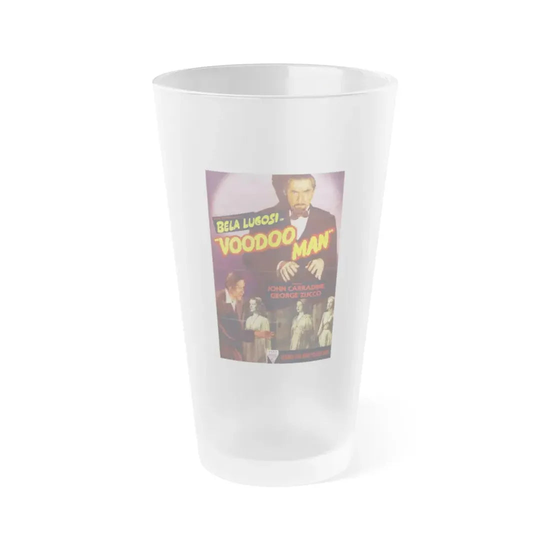 VOODOO MAN 1944 Movie Poster - Frosted Pint Glass 16oz 16oz Frosted - Go Mug Yourself