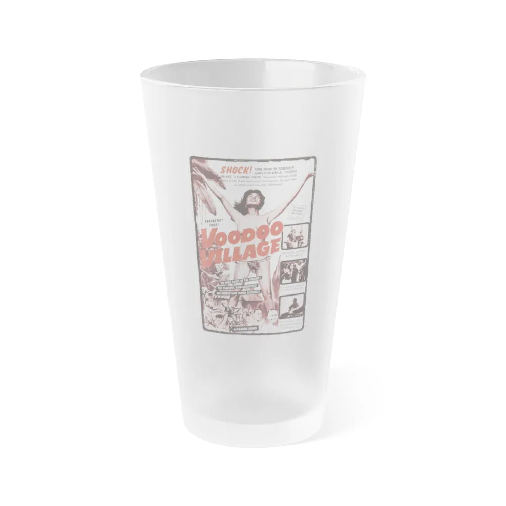 VOODOO VILLAGE 1958 Movie Poster - Frosted Pint Glass 16oz-16oz-Frosted-Go Mug Yourself