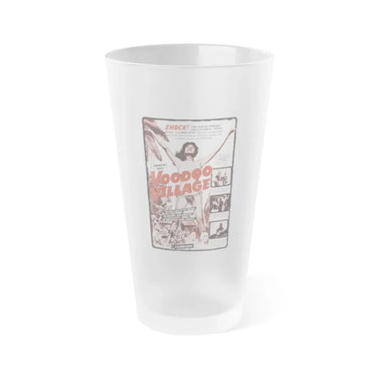 VOODOO VILLAGE 1958 Movie Poster - Frosted Pint Glass 16oz 16oz Frosted - Go Mug Yourself