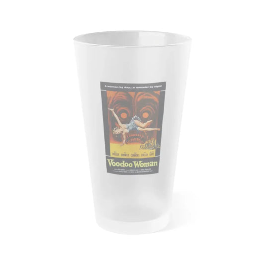 VOODOO WOMAN 1957 Movie Poster - Frosted Pint Glass 16oz 16oz Frosted - Go Mug Yourself
