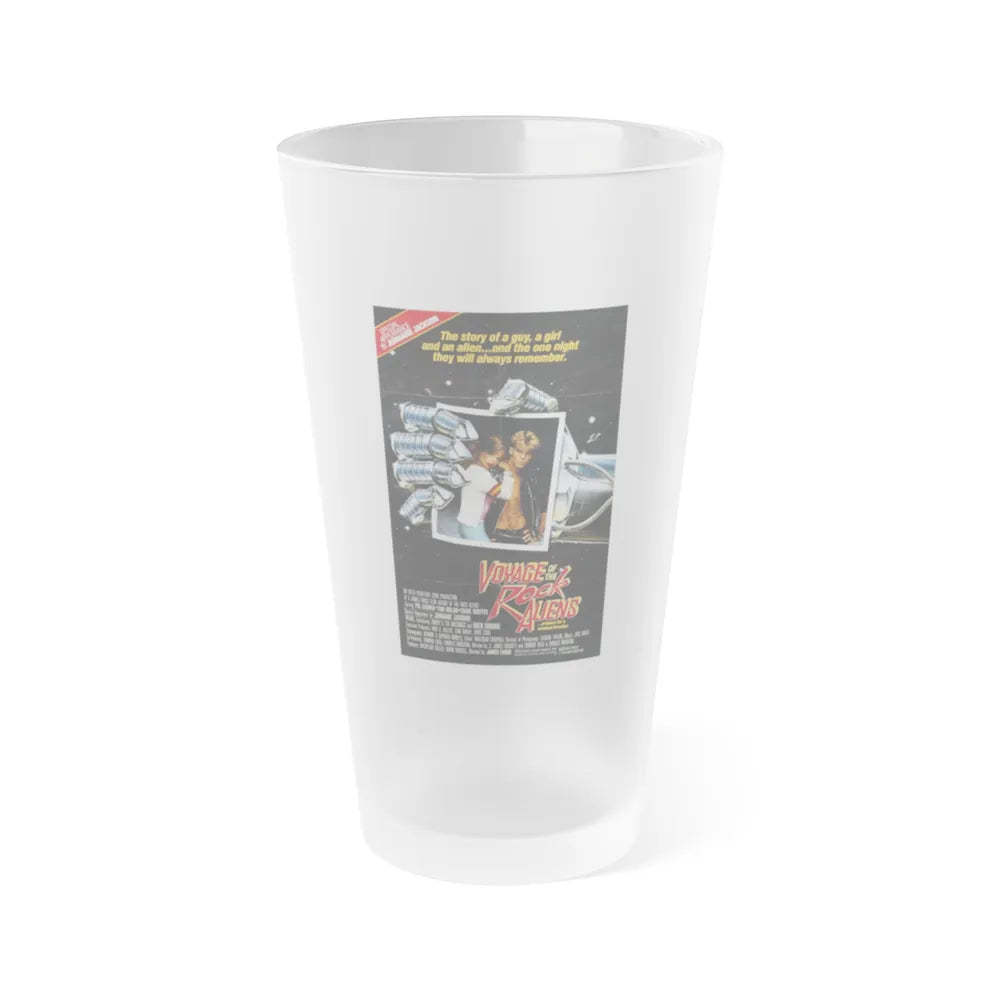 VOYAGE OF THE ROCK ALIENS 1984 Movie Poster - Frosted Pint Glass 16oz-16oz-Frosted-Go Mug Yourself