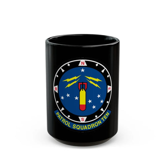 VP 10 Patrol Squadron Ten (U.S. Navy) Black Coffee Mug-15oz-Go Mug Yourself