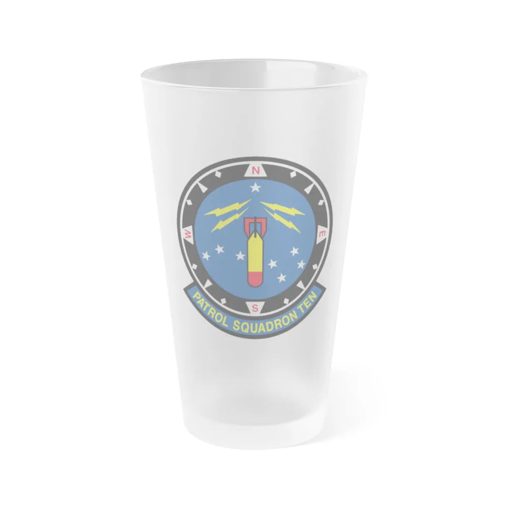 VP 10 Patrol Squadron Ten (U.S. Navy) Frosted Pint Glass 16oz-Go Mug Yourself