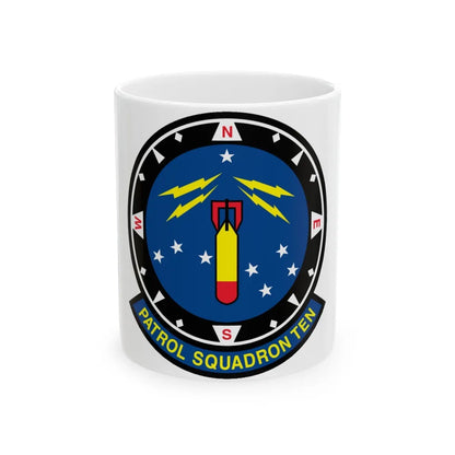 VP 10 Patrol Squadron Ten (U.S. Navy) White Coffee Mug-11oz-Go Mug Yourself