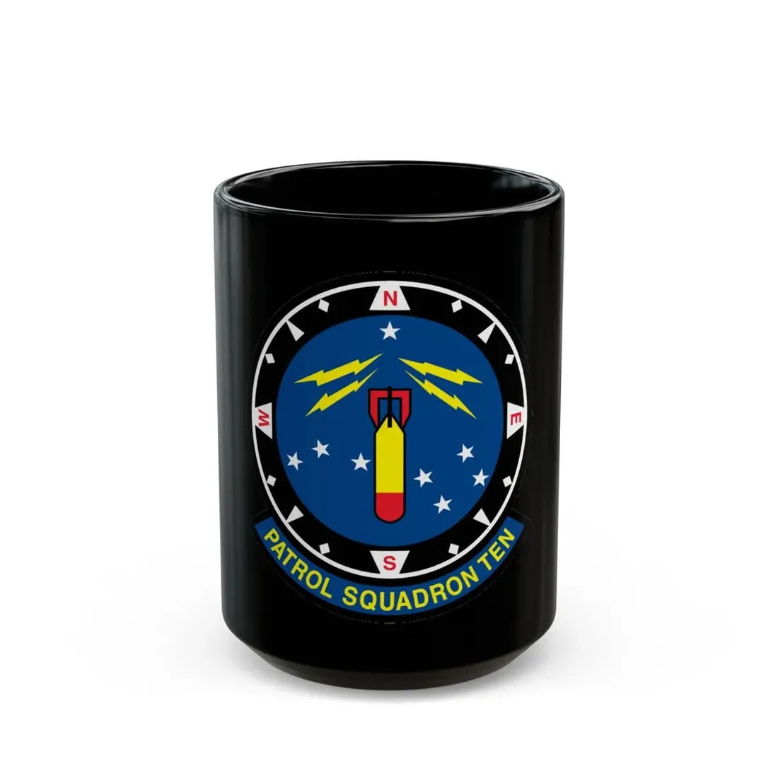 VP 10 Patrol Squadron Ten (U.S. Navy) Black Coffee Mug 15oz - Go Mug Yourself