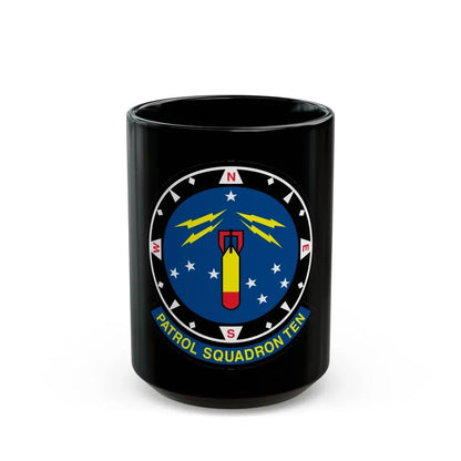 VP 10 Patrol Squadron Ten (U.S. Navy) Black Coffee Mug 15oz - Go Mug Yourself