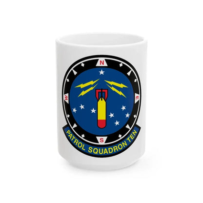 VP 10 Patrol Squadron Ten (U.S. Navy) White Coffee Mug 15oz - Go Mug Yourself