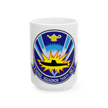 VP 31 Black Lightnings or Genies (U.S. Navy) White Coffee Mug-15oz-Go Mug Yourself