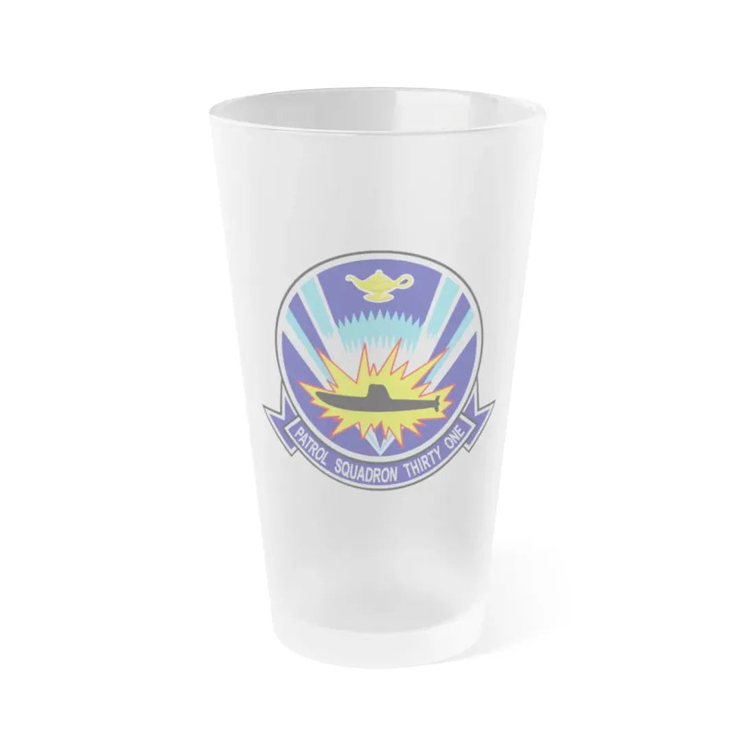 VP 31 Black Lightnings or Genies (U.S. Navy) Frosted Pint Glass 16oz Default Title - Go Mug Yourself