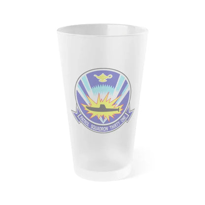 VP 31 Black Lightnings or Genies (U.S. Navy) Frosted Pint Glass 16oz Default Title - Go Mug Yourself