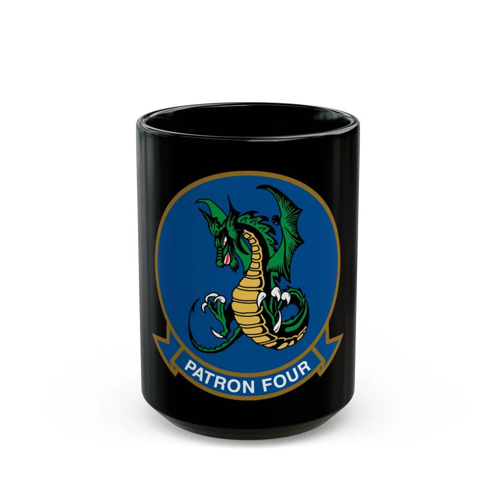 VP 4 Skinny Dragons (U.S. Navy) Black Coffee Mug-15oz-Go Mug Yourself