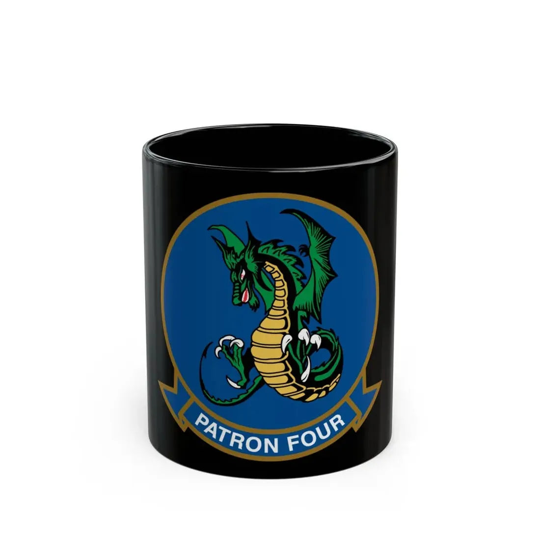 VP 4 Skinny Dragons (U.S. Navy) Black Coffee Mug - Go Mug Yourself