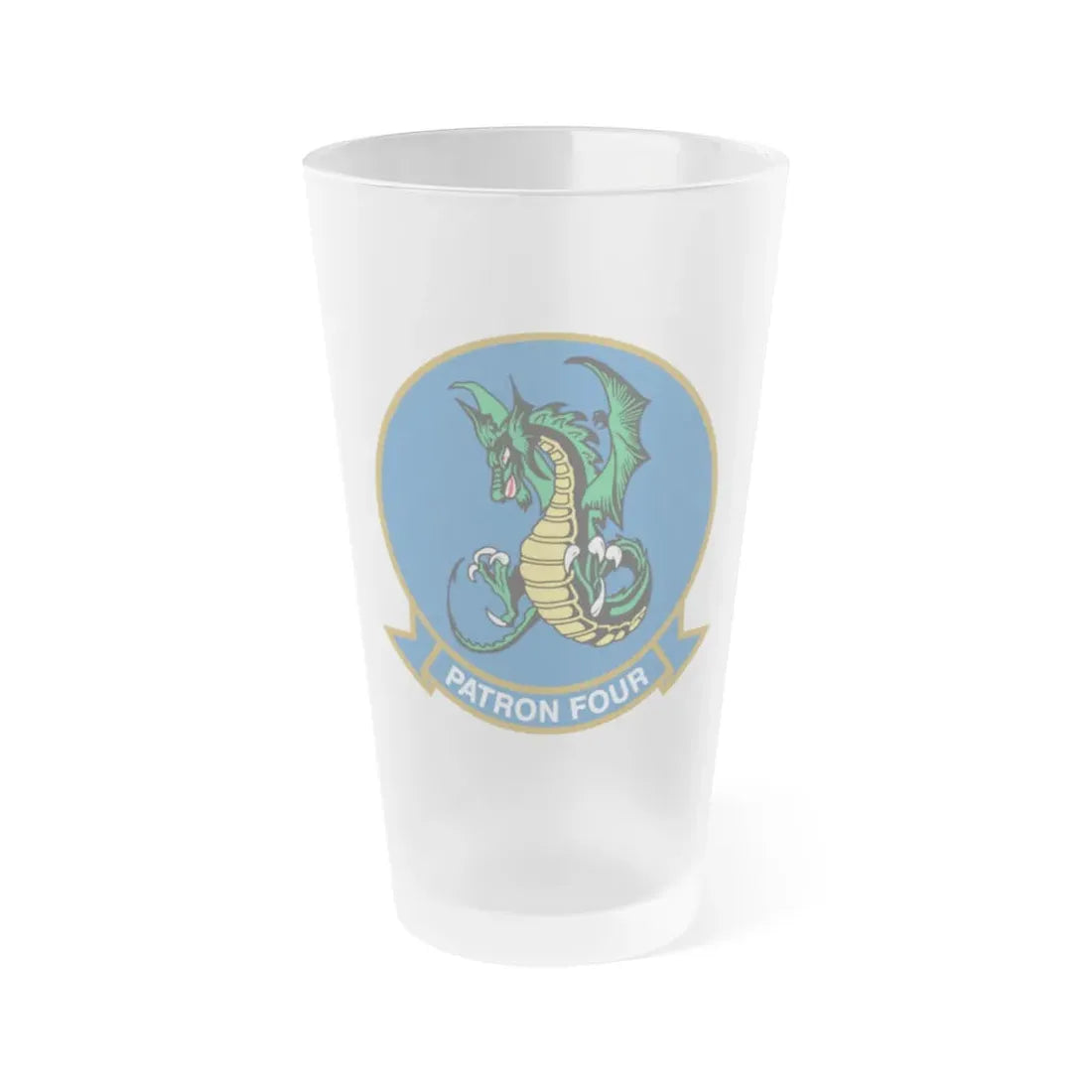 VP 4 Skinny Dragons (U.S. Navy) Frosted Pint Glass 16oz Default Title - Go Mug Yourself