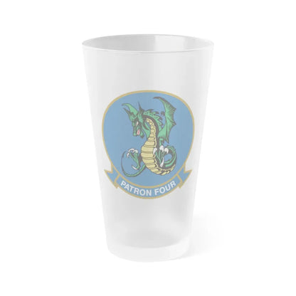 VP 4 Skinny Dragons (U.S. Navy) Frosted Pint Glass 16oz Default Title - Go Mug Yourself