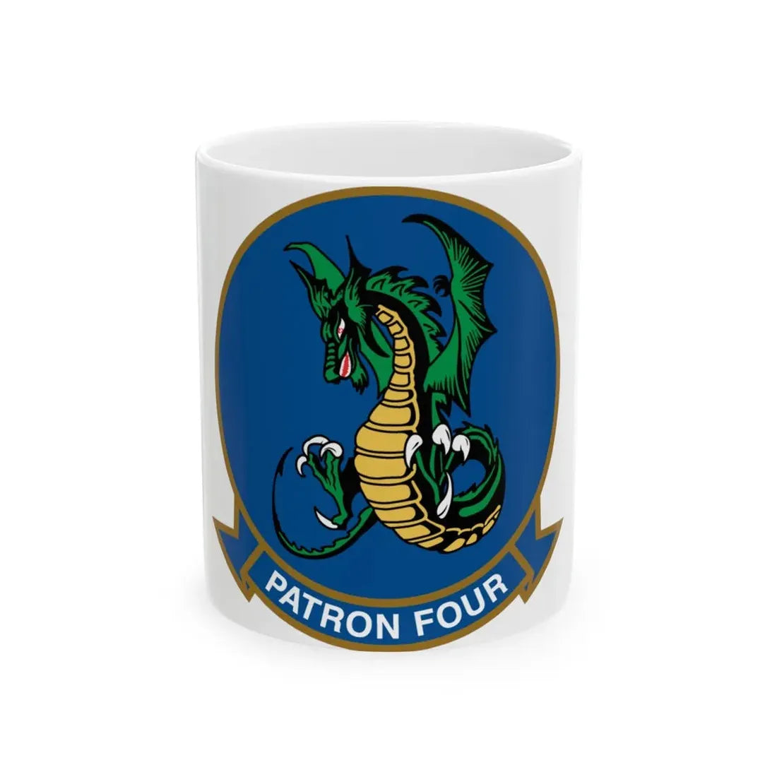 VP 4 Skinny Dragons (U.S. Navy) White Coffee Mug 11oz - Go Mug Yourself