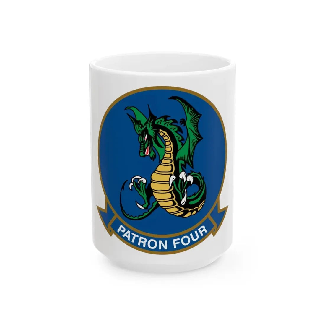 VP 4 Skinny Dragons (U.S. Navy) White Coffee Mug 15oz - Go Mug Yourself