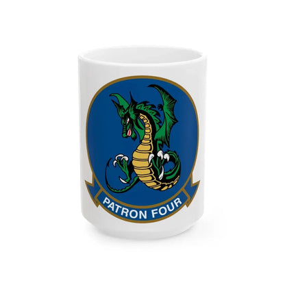 VP 4 Skinny Dragons (U.S. Navy) White Coffee Mug 15oz - Go Mug Yourself