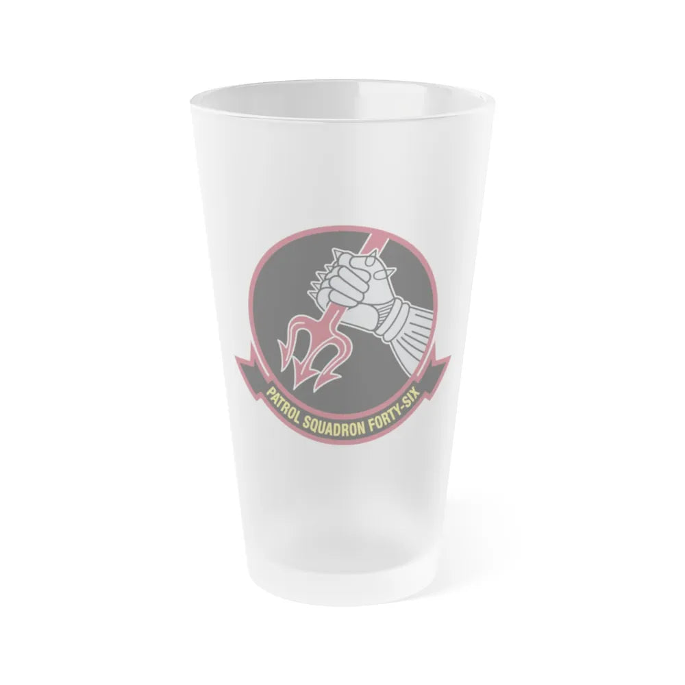 VP 46 Patrol Squadron Forty Six v2 (U.S. Navy) Frosted Pint Glass 16oz-Go Mug Yourself