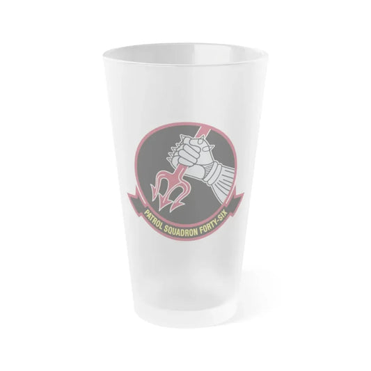 VP 46 Patrol Squadron Forty Six v2 (U.S. Navy) Frosted Pint Glass 16oz Default Title - Go Mug Yourself