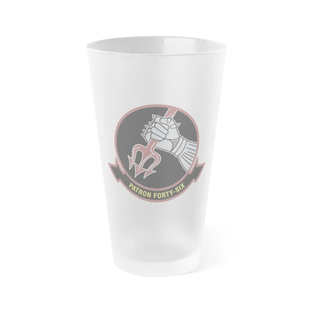 VP 46 Patron Forty Six (U.S. Navy) Frosted Pint Glass 16oz-Go Mug Yourself