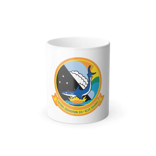 VP 6 Patrol Squadron Six Blue Sharks (U.S. Navy) Color Changing Mug 11oz-11oz-Go Mug Yourself