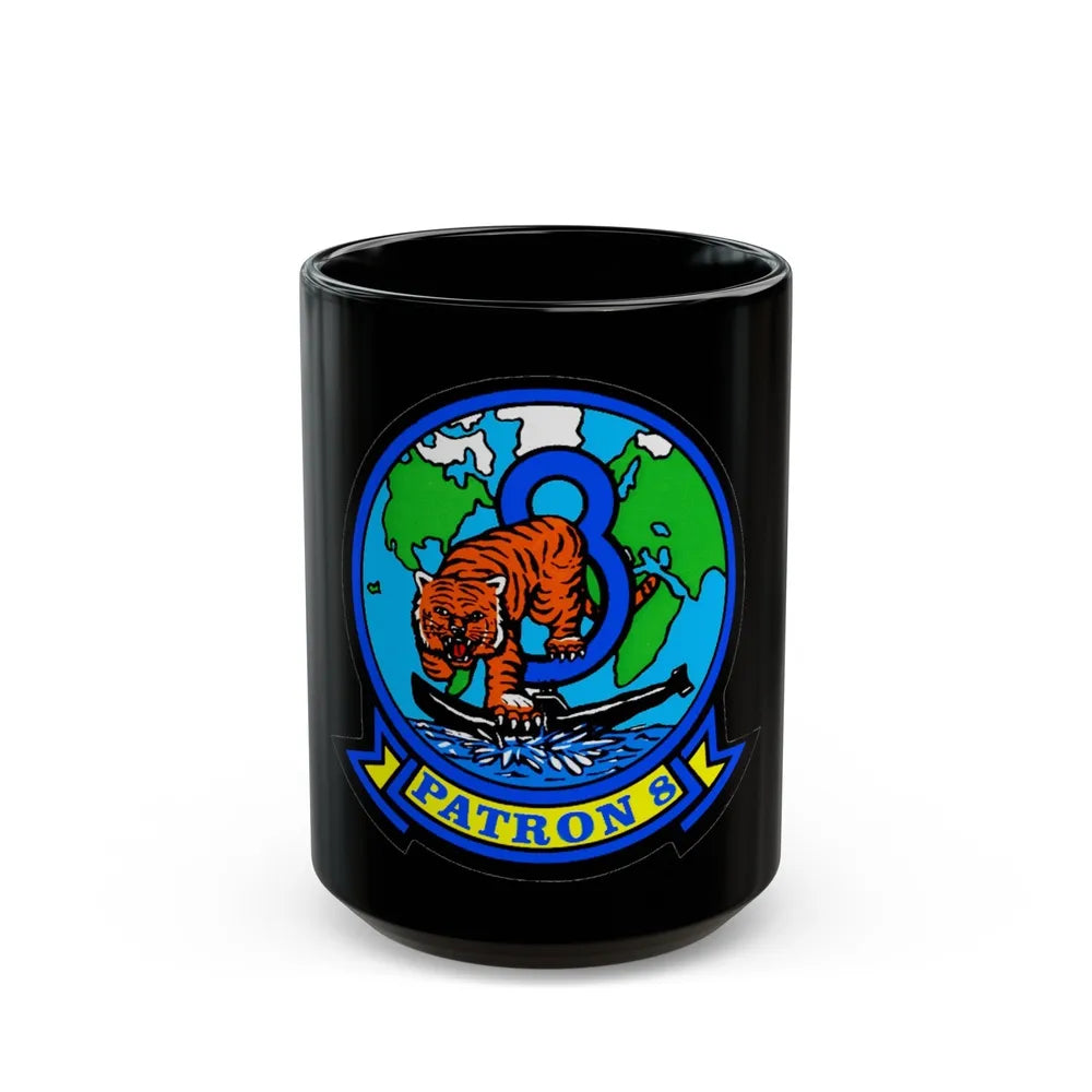 VP 8 Fighting Tigers (U.S. Navy) Black Coffee Mug-15oz-Go Mug Yourself