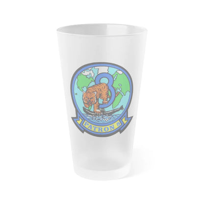 VP 8 Fighting Tigers (U.S. Navy) Frosted Pint Glass 16oz-Go Mug Yourself