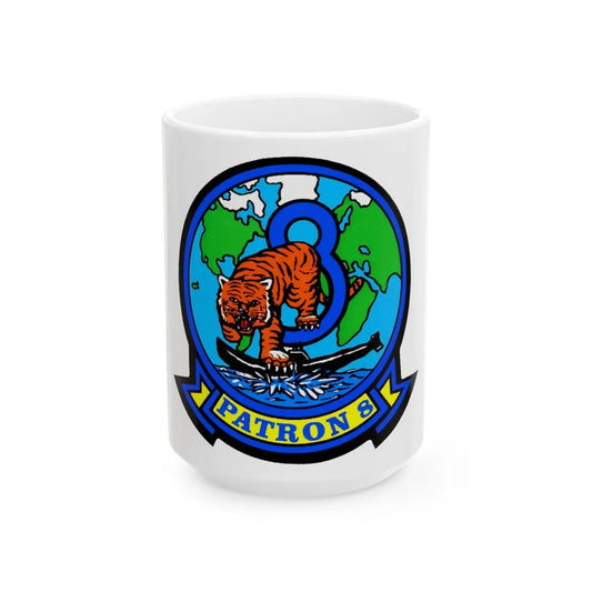 VP 8 Fighting Tigers (U.S. Navy) White Coffee Mug-15oz-Go Mug Yourself