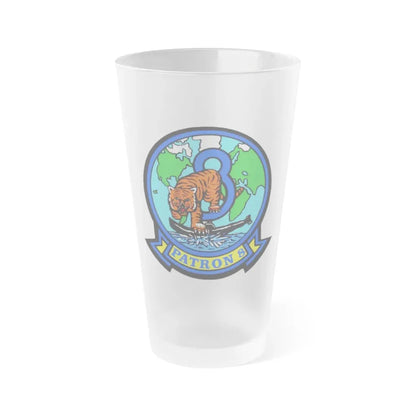 VP 8 Fighting Tigers (U.S. Navy) Frosted Pint Glass 16oz Default Title - Go Mug Yourself