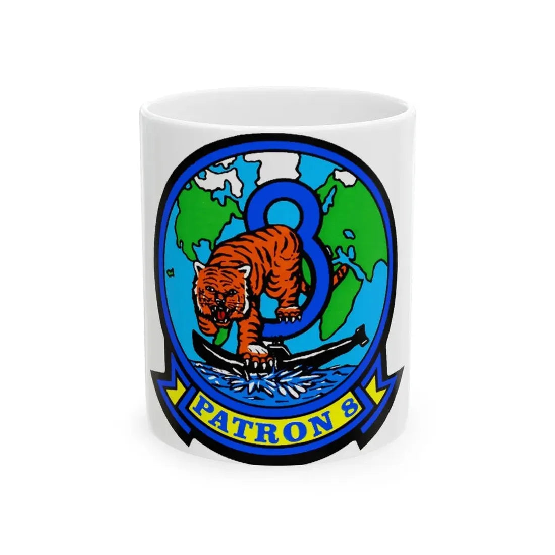 VP 8 Fighting Tigers (U.S. Navy) White Coffee Mug 11oz - Go Mug Yourself