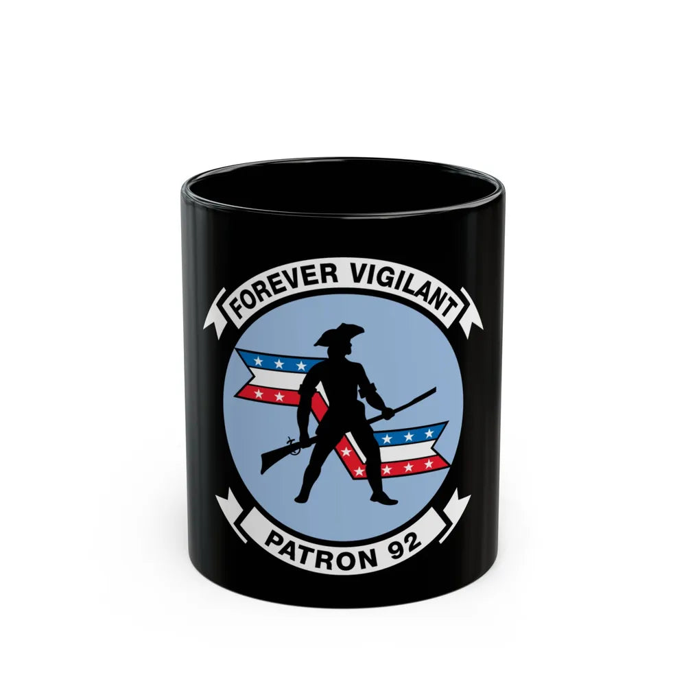 VP 92 Forever Vigilant Patron 92 (U.S. Navy) Black Coffee Mug-11oz-Go Mug Yourself