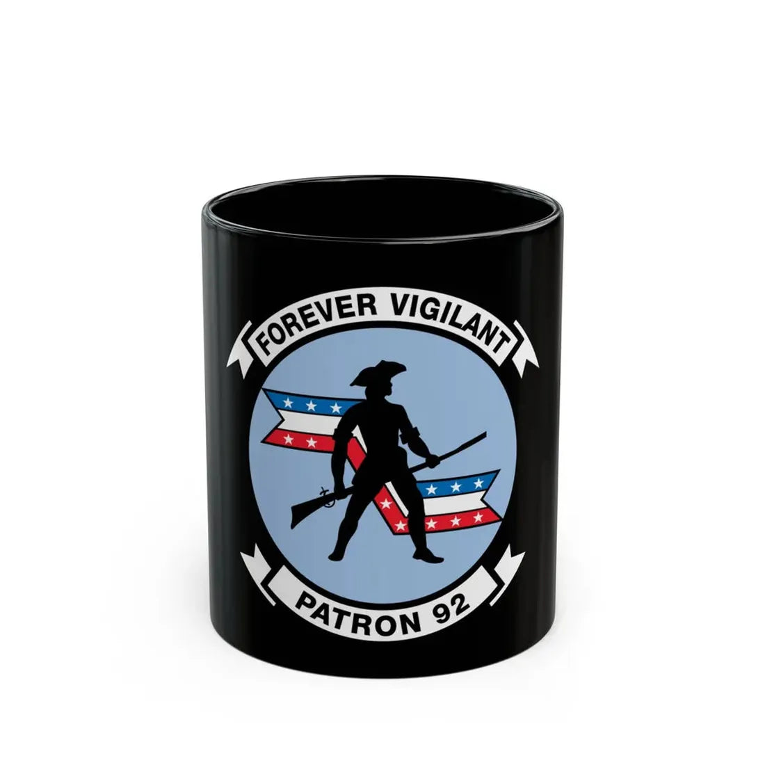 VP 92 Forever Vigilant Patron 92 (U.S. Navy) Black Coffee Mug 11oz - Go Mug Yourself