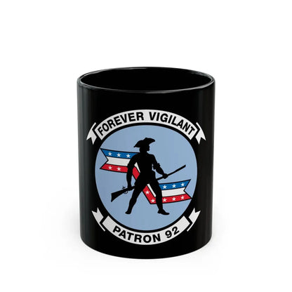 VP 92 Forever Vigilant Patron 92 (U.S. Navy) Black Coffee Mug 11oz - Go Mug Yourself