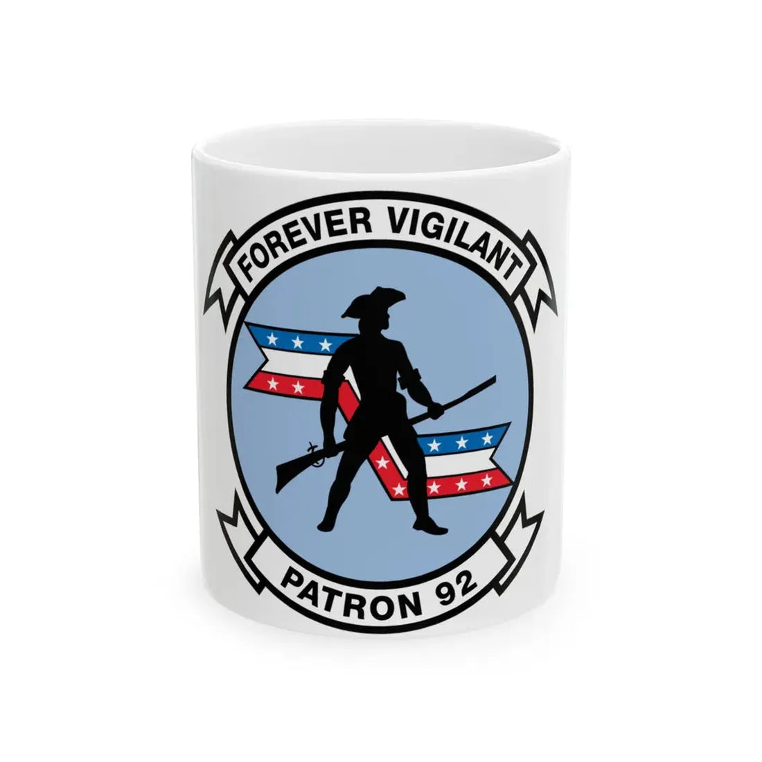 VP 92 Forever Vigilant Patron 92 (U.S. Navy) White Coffee Mug 11oz - Go Mug Yourself